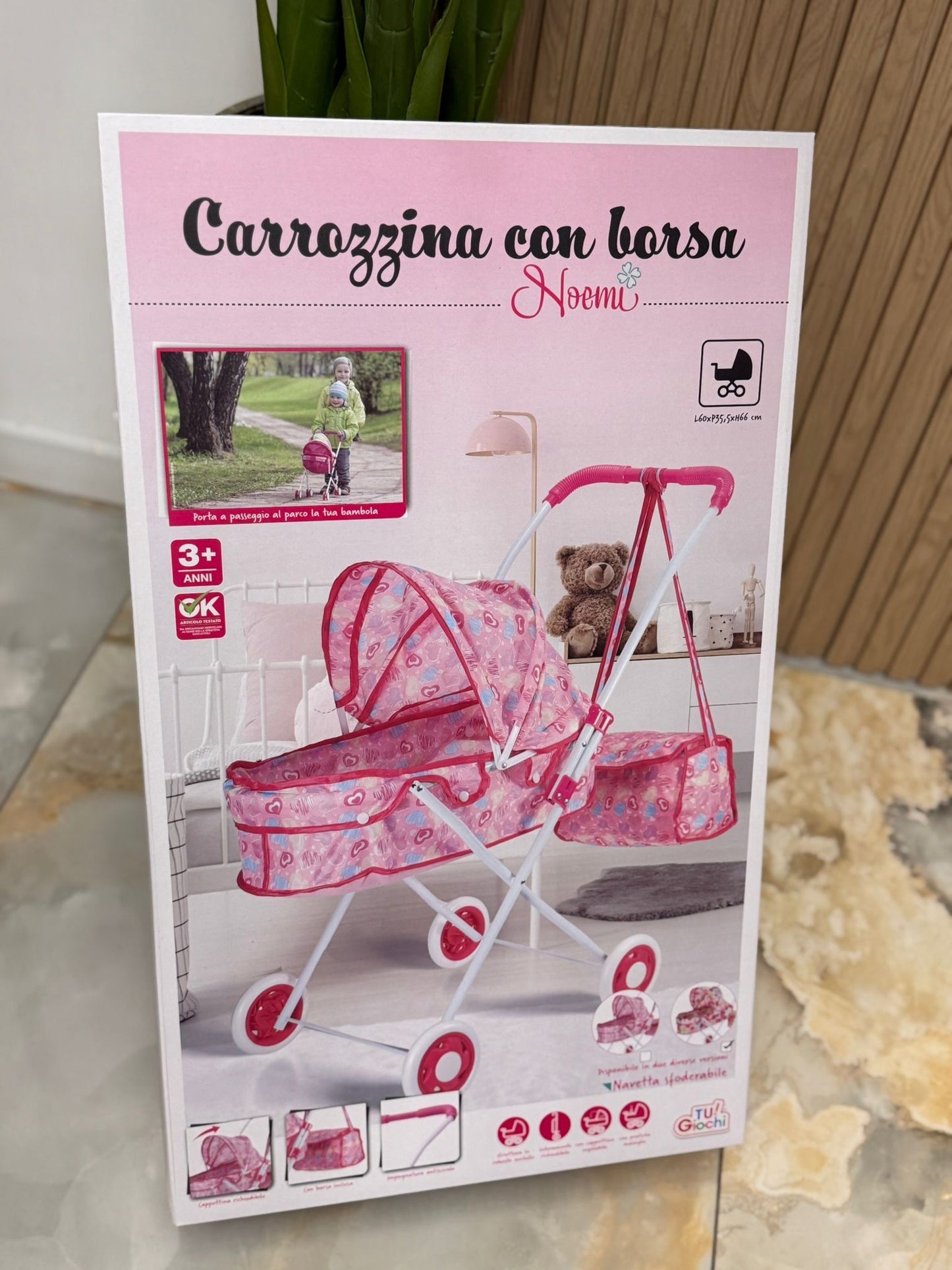 Carrozzina con borsa Noemi