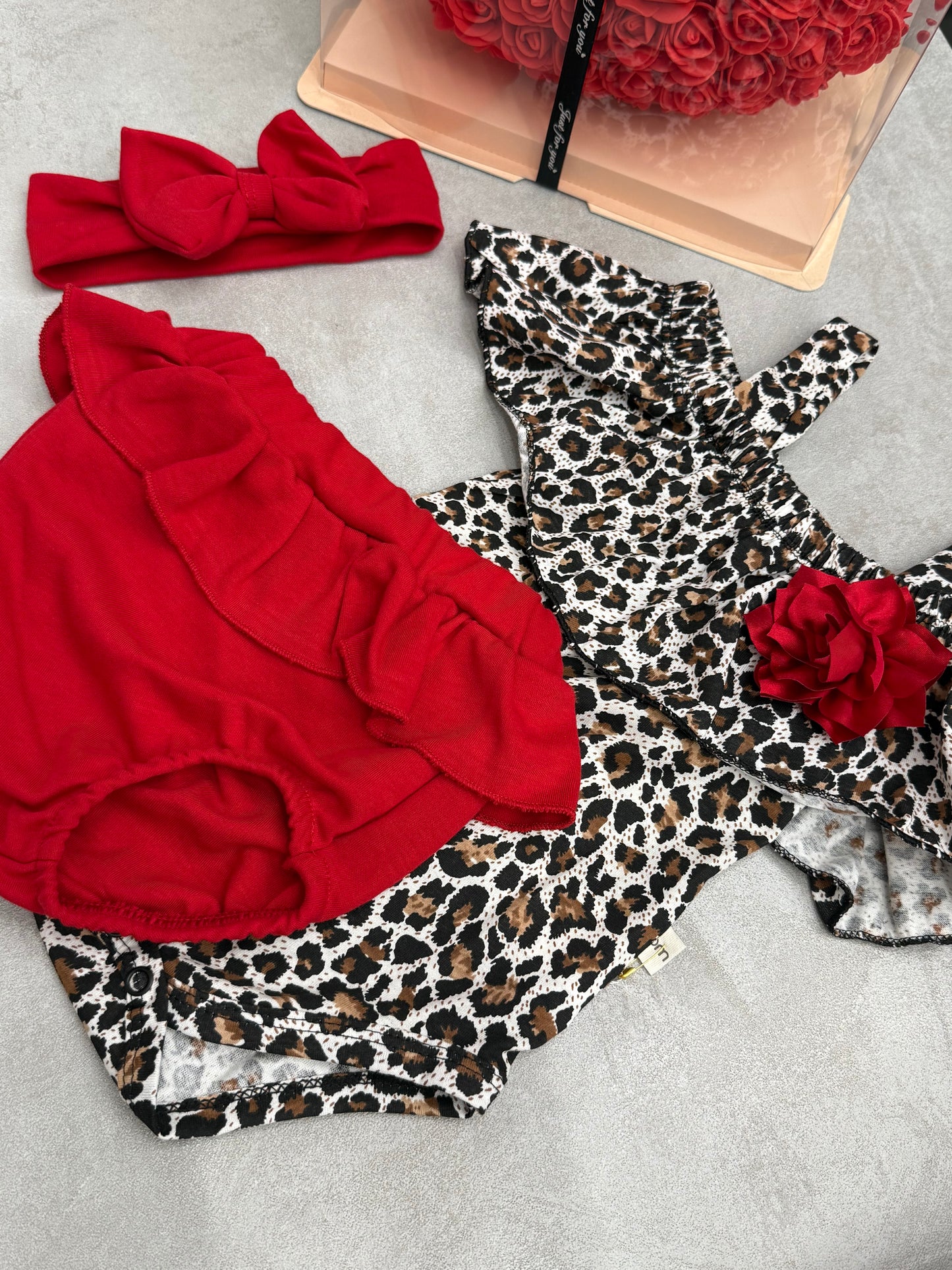 Coordinato Leopard Rouge