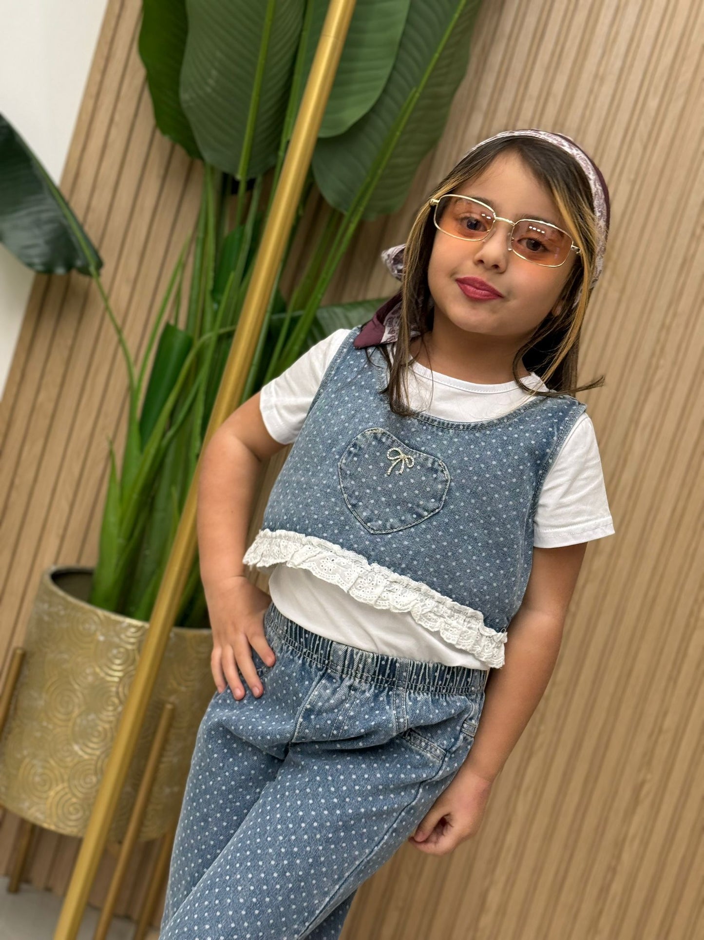Coordinato Denim Emily pois