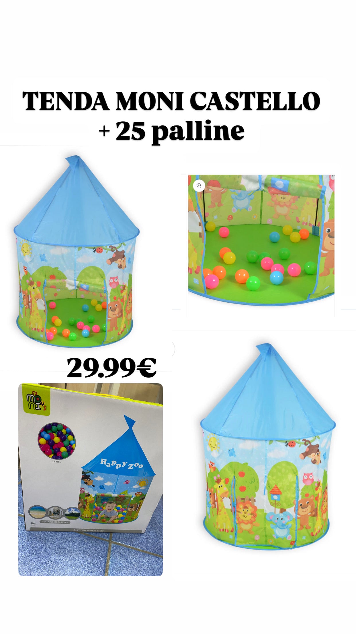 Tenda Safari Moni + 25 palline