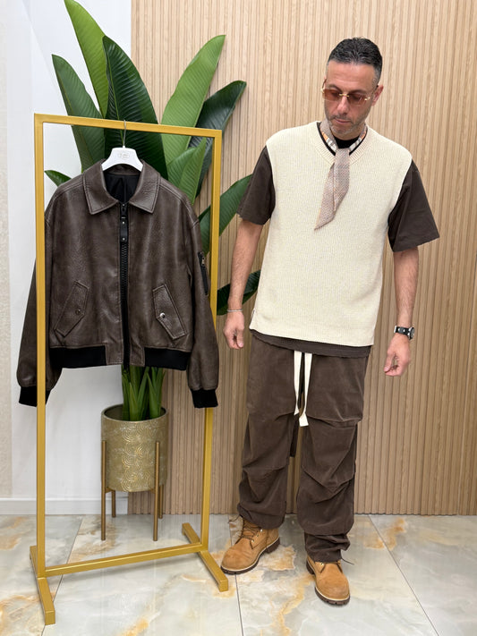 Maglia Smanicata in filo Luket