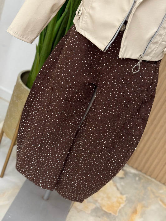 Jeans ballon Chocolate brill