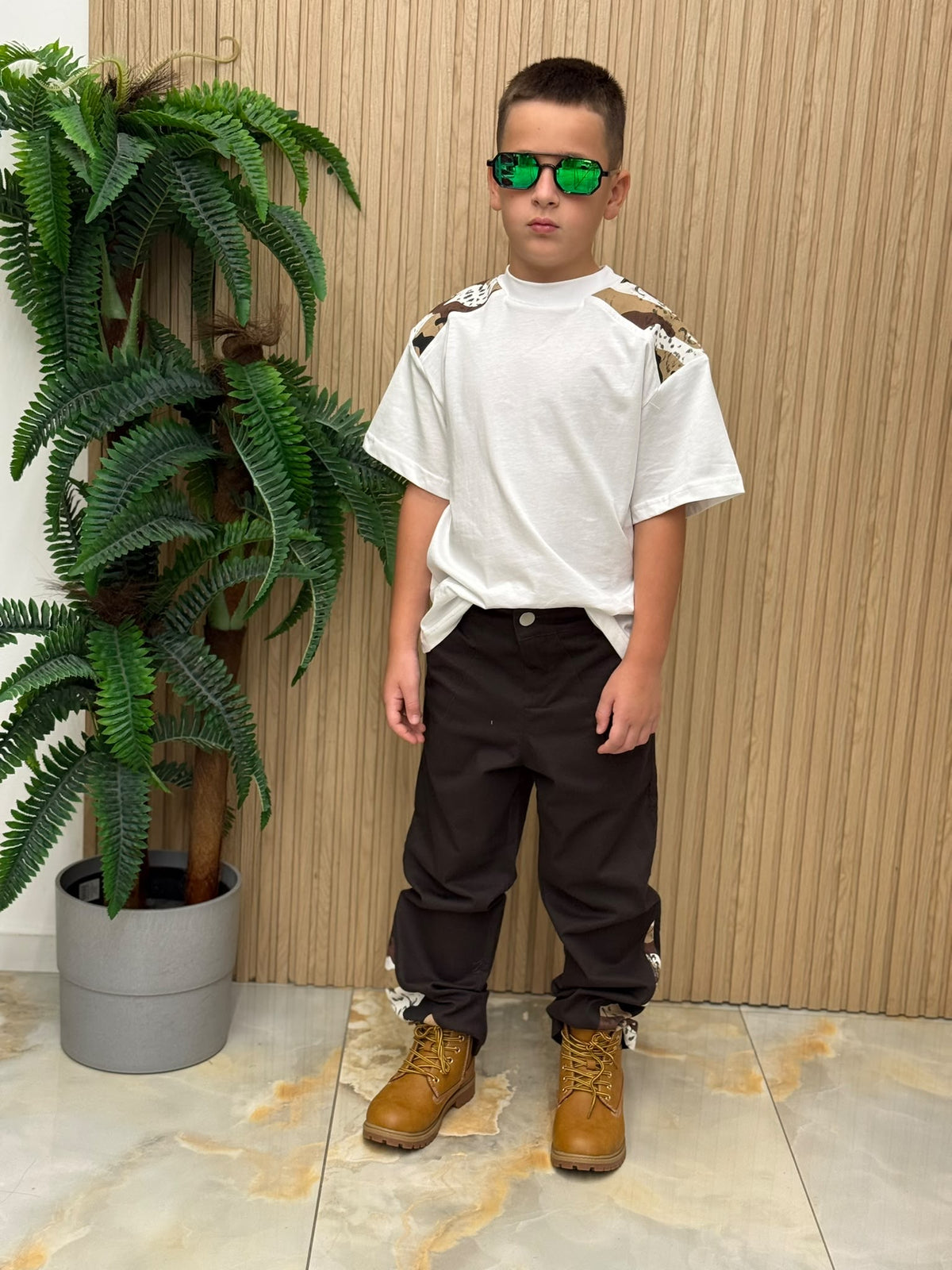 Coordinato #Reset 2.0 brown figlio