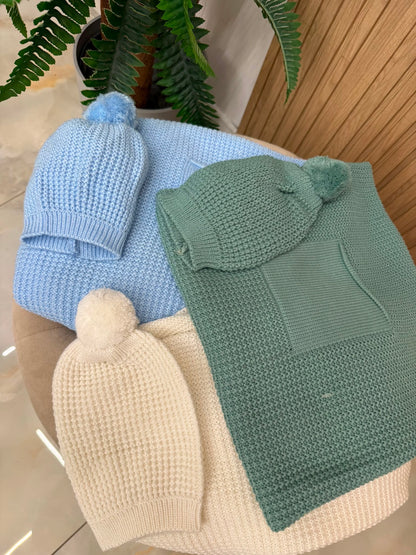 Scialle + cappellino pon