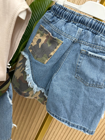 Bermuda Militare in denim Boys
