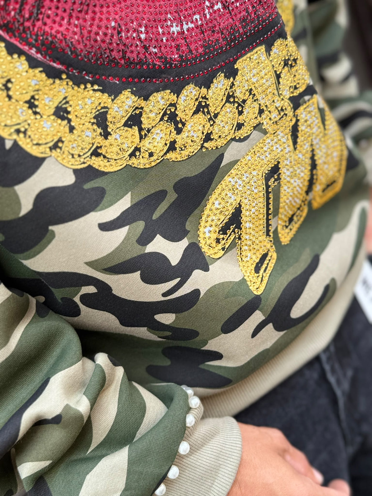 Felpa camo lips