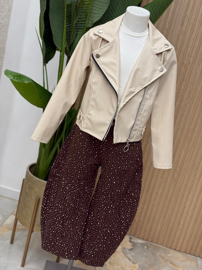 Jeans ballon Chocolate brill
