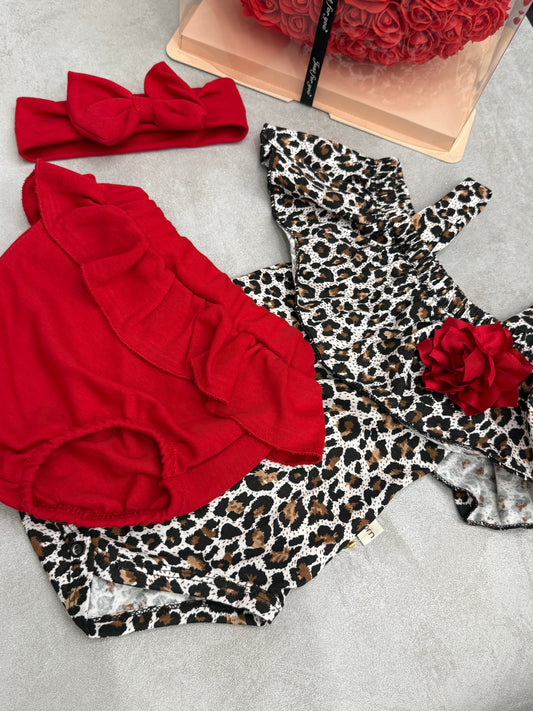Coordinato Leopard Rouge