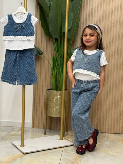 Coordinato Denim Emily pois