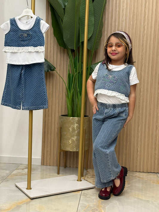 Coordinato Denim Emily pois